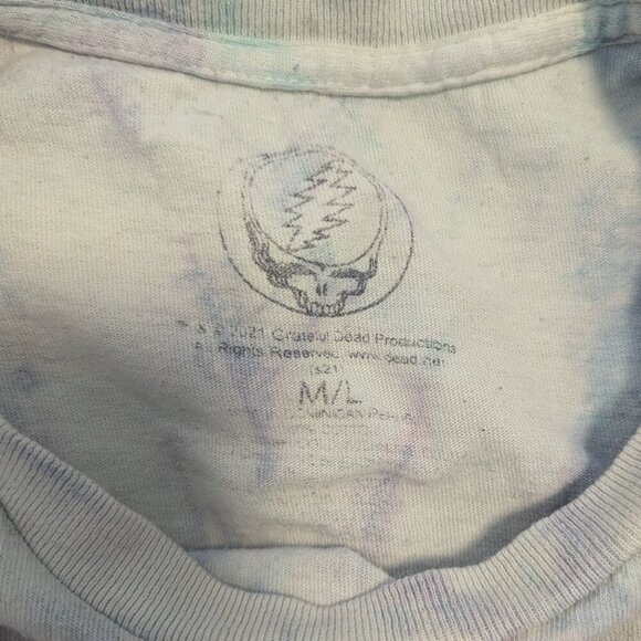 Grateful Dead Dancing Bears Reduce Reuse Recycle Shirt Boxy Crop Festival Boho - Picture 3 of 5